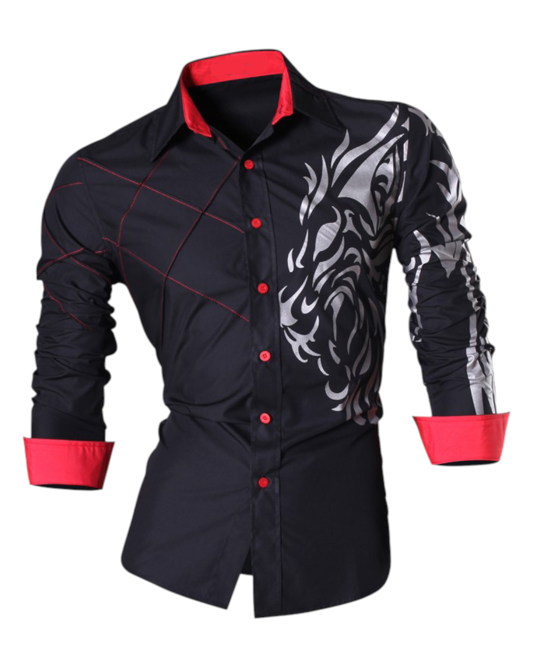Camisa Dragón Negra para Hombre