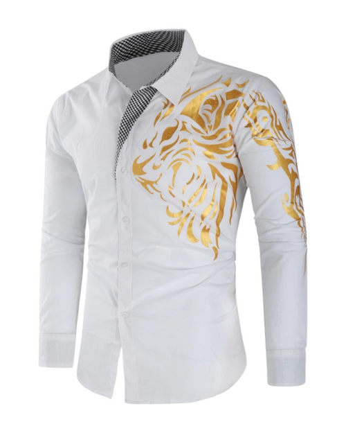 Camisa Dragón Dorado para Hombre