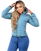 Chaqueta Casual Celeste para Mujer