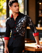 Camisa Dragón Negra para Hombre