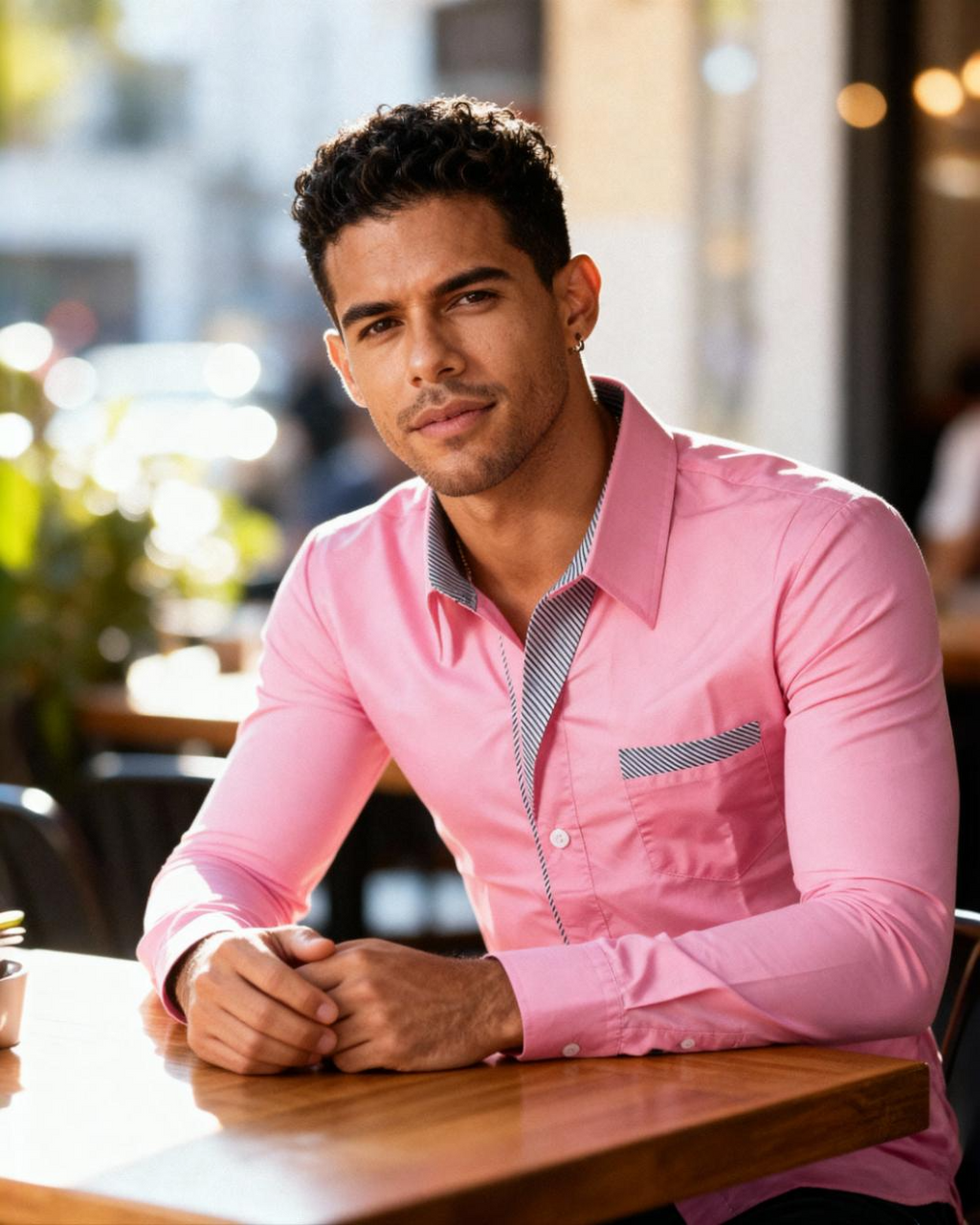 Camisa Aletilla Rosada para Hombre