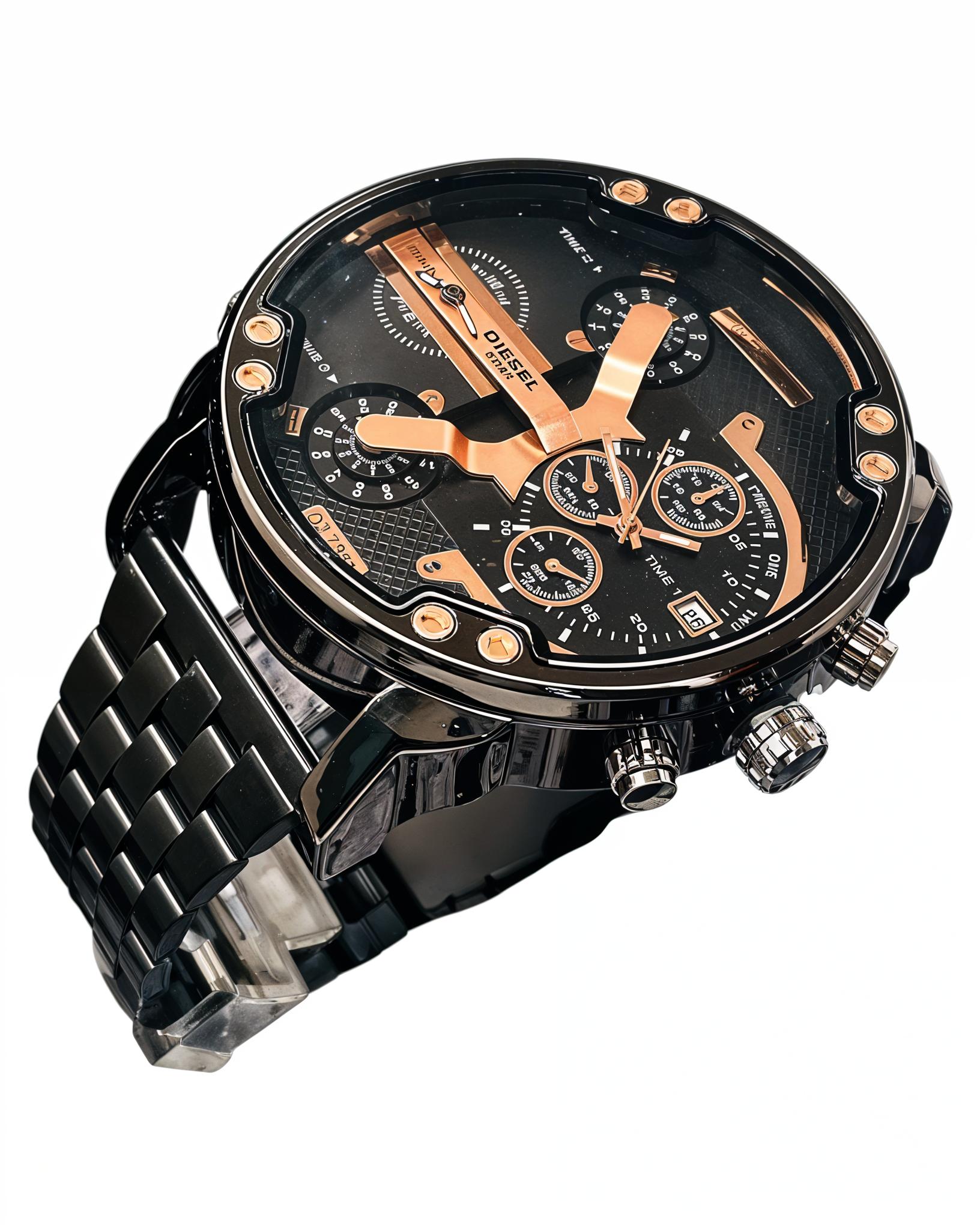 Reloj Diesel Time Negro-Cobre