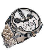 Reloj Diesel Time Plata Fondo Blanco