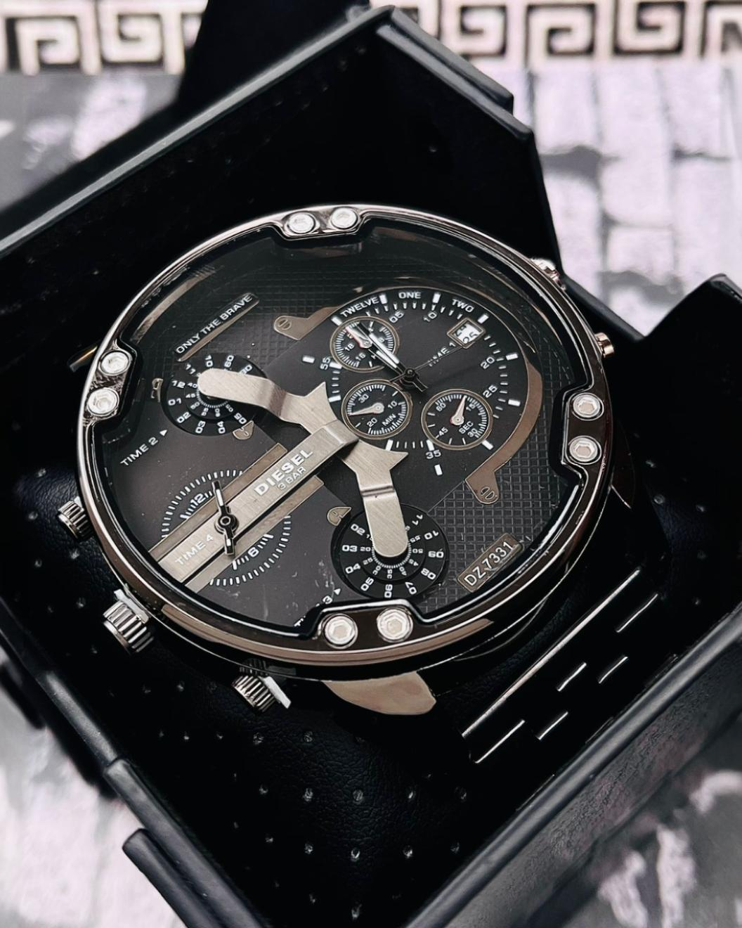 Reloj Diesel Time Negro-Café